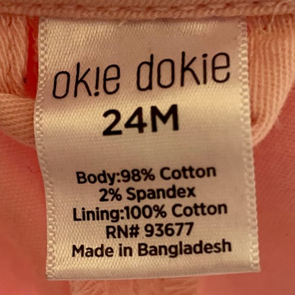 🔥 Okie Dokie | Pink Baby/Toddler Hooded Jacket with Pockets Sz 24 Months NWT - Picture 5 of 6